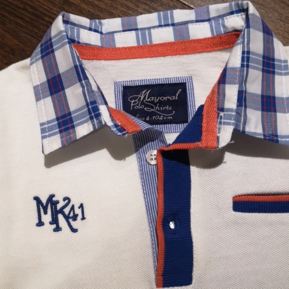 Mayoral white polo shirt boys size 4 - Picture 2 of 10